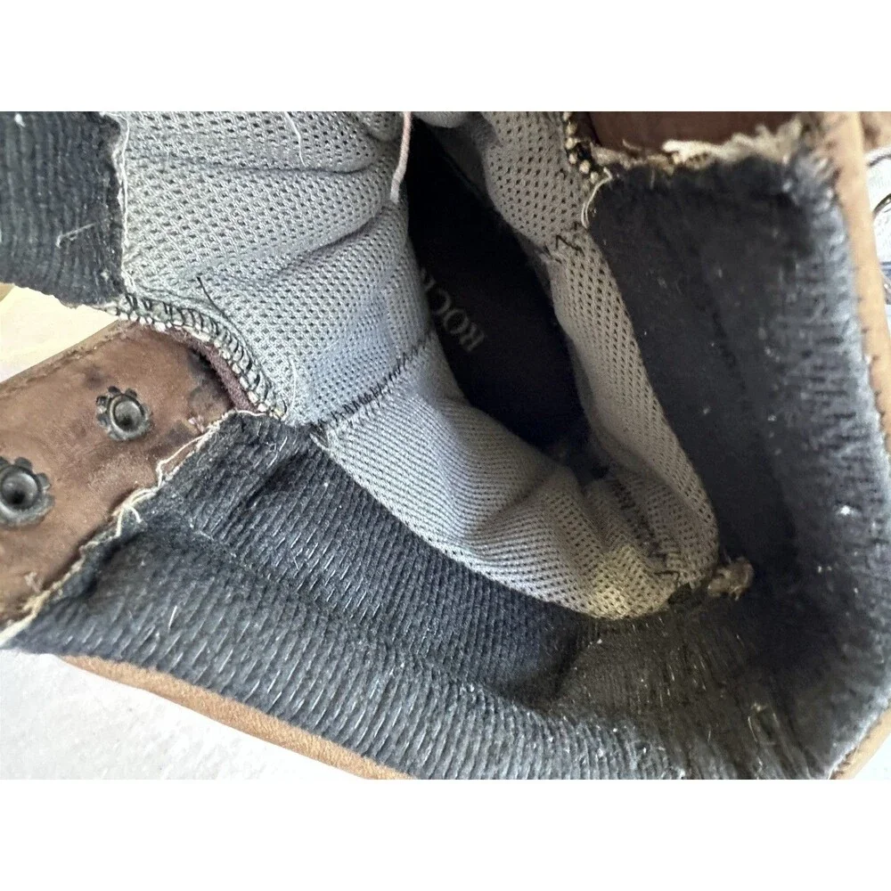 Rocky Brown Canvas & Leather Men's Work Boots